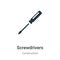 Screwdrivers vector icon on white background. Flat vector screwdrivers icon symbol sign from modern construction collection for