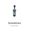 Screwdrivers vector icon on white background. Flat vector screwdrivers icon symbol sign from modern construction collection for