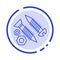 Screws, Building, Construction, Tool, Work Blue Dotted Line Line Icon