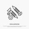 Screws, Building, Construction, Tool, Work Line Icon Vector