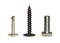Screws, bunch, isolate on a white background, mounting bolts