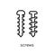 Screws icon. Trendy modern flat linear vector Screws icon on white background from thin line Construction collection