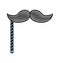 Scribble booth prop moustache cartoon