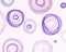 Scribble Elements. Violet Round Pattern. Purple