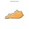 Scribble Map of Kentucky Vector Design Template.