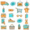 Scribbled e commerce and online shopping icon set