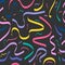 Scribbles. Colorful seamless background with sinuous lines