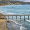 Scripps Pier and coastal houses in San Diego CA
