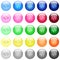 Script code icons in color glossy buttons