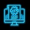 script code neon glow icon illustration