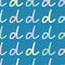 Script Letter D Vector Repeating Pattern