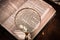 Scripture with magnifying glass romans chapter 8