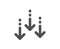 Scroll down arrow icon. Scrolling screen sign. Swipe page. Vector