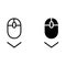 Scroll down icon vector set. mouse illustration sign collection. navigation symbol.