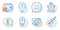 Scroll down, Swipe up and Recovery cloud icons set. Gingerbread man, Smile chat and Electric guitar signs. Vector