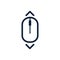 Scroll down up computer mouse icon symbol. Flat style design. Vector illustration