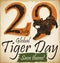 Scroll with Feline Silhouette and Reminder to Celebrate Tiger Day, Vector Illustration