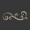 Scroll filigree element, Swirl, Flourish curl. Calligraphic decorative floral page decoration. Design element. Vector.