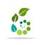 Scroll growing healthy leafs logo vector