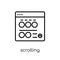 Scrolling icon. Trendy modern flat linear vector Scrolling icon