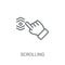 Scrolling icon. Trendy Scrolling logo concept on white backgroun