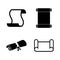 Scrolls Papers, Papyrus. Simple Related Vector Icons