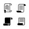 Scrolls Papers. Simple Related Vector Icons