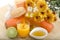 Scrub carrots, honey, olive oil for sensitive skin, add lemon spa treatments.