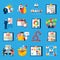 Scrum Agile Development Flat Icons Set