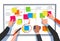 Scrum board. Task list, planning team tasks and collaboration plan flowchart. Business workflow scheme cartoon vector