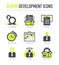 Scrum development methodology icons