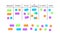 Scrum or kanban board template with stages of workflow process and colorful cards for tasks on and under it. Management