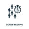 Scrum Meeting icon. Simple element from agile method collection. Filled Scrum Meeting icon for templates, infographics