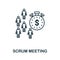 Scrum Meeting icon. Simple element from agile method collection. Filled Scrum Meeting icon for templates, infographics