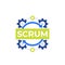 Scrum process, development methodology vector icon