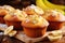 Scrumptious banana muffins with a simple and easy recipe concept, perfect for a delectable dessert