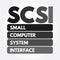 SCSI - Small Computer System Interface acronym, technology concept background