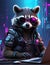 Scuba Byte Rebel Raccoon of the Neon Code A Cyberpunk Coding Odyssey