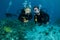 Scuba divers enjoy dive