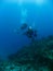 Scuba divers gilis islands underwater indonesia