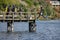 Scuba divers on lake Pupuke