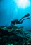 Scuba diving diver kapoposang sulawesi indonesia underwater