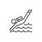 Scuba diving line icon