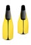 Scuba Diving yellow flippers. Realistic vector