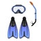 Scuba mask set, underwater sport and hobby equipment