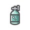 Scuba tank oxygen cylinder Vector icon Cartoon illustration