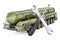 Scud missile, mobile short-range ballistic missile system with screwdriver and wrench. 3D rendering