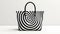 Sculpted Black And White Bag With Spiral Pattern - A Pop Art Icon Of Subtle Sophistication