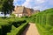 Sculpted gardens with historic house, Dordogne, France