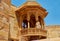 Sculpted sandstone balcony in Jaisalmer fort